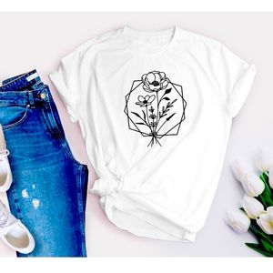 Tshirt wild flower unisex